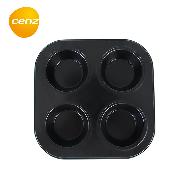 Стаканчики для маффинов, антипригарный контейнер для кексов, мини-чашки из углеродистой стали для кексов, лоток для выпечки, 4 чашки, форма для маффинов, для кухни и дома