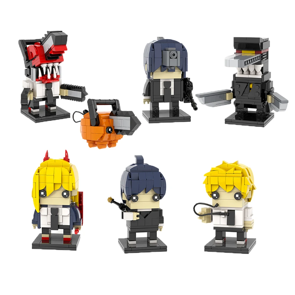 Аниме демон DBZ Chainsawman Tanjirou Brickheadz Diy строительные блоки наборы Развивающие игрушки для детей