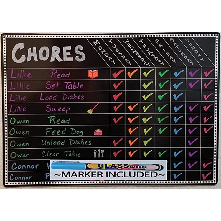 High Quality Family Use Chores Chart Magnetic Responsibility Chart Star Reward Chart for Kids