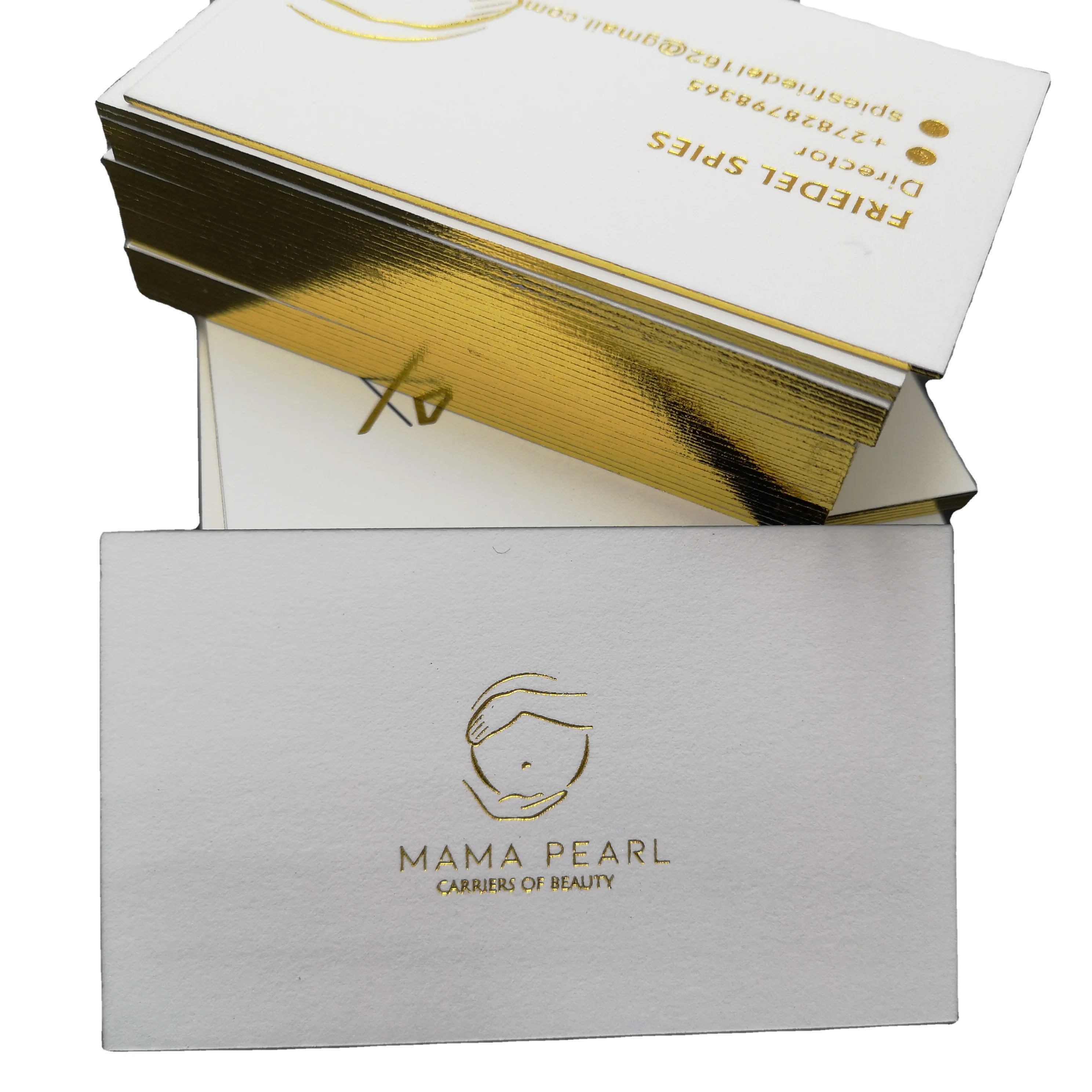 custom gold foil letterpress business card printing