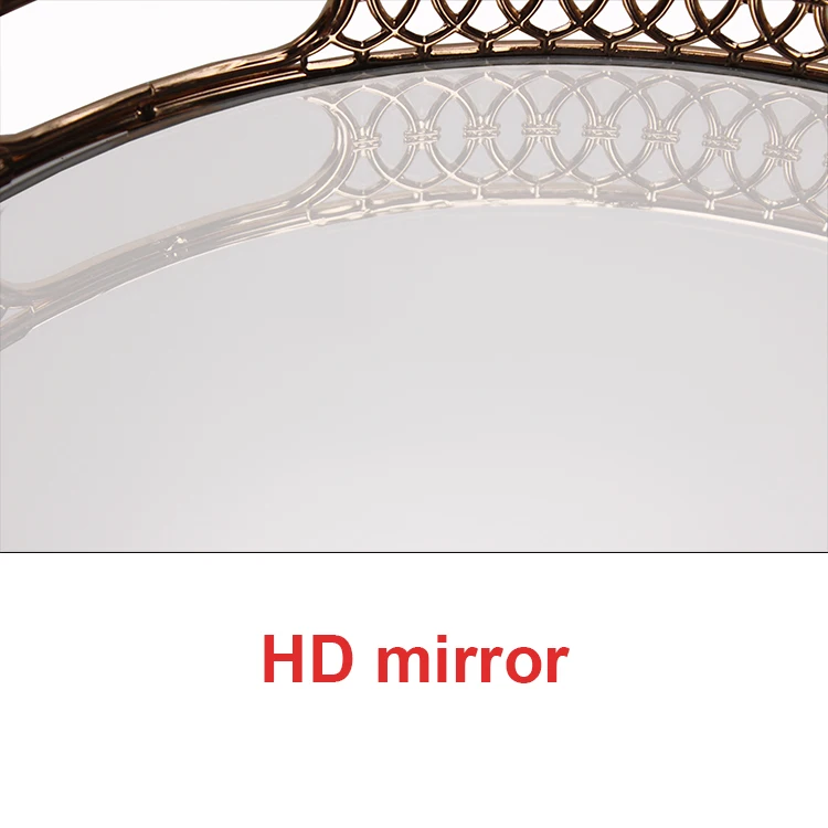 
home bedroom perfume jewelry display glass mirror cosmetic makeup perfume storage vanity mirror tray 