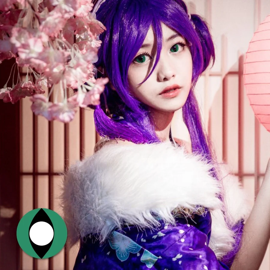 
Beauty Coner 2pcs/pair Cosplay Cat Eye Sharingan Colored Contact Lenses Crazy Halloween Cosplay Color Contact Lens for eyes 