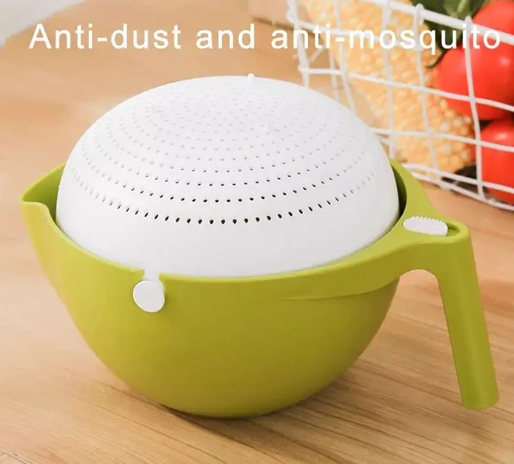 Двухслойная миска для мытья фруктов и овощей домашняя кухонная раковина вращающаяся