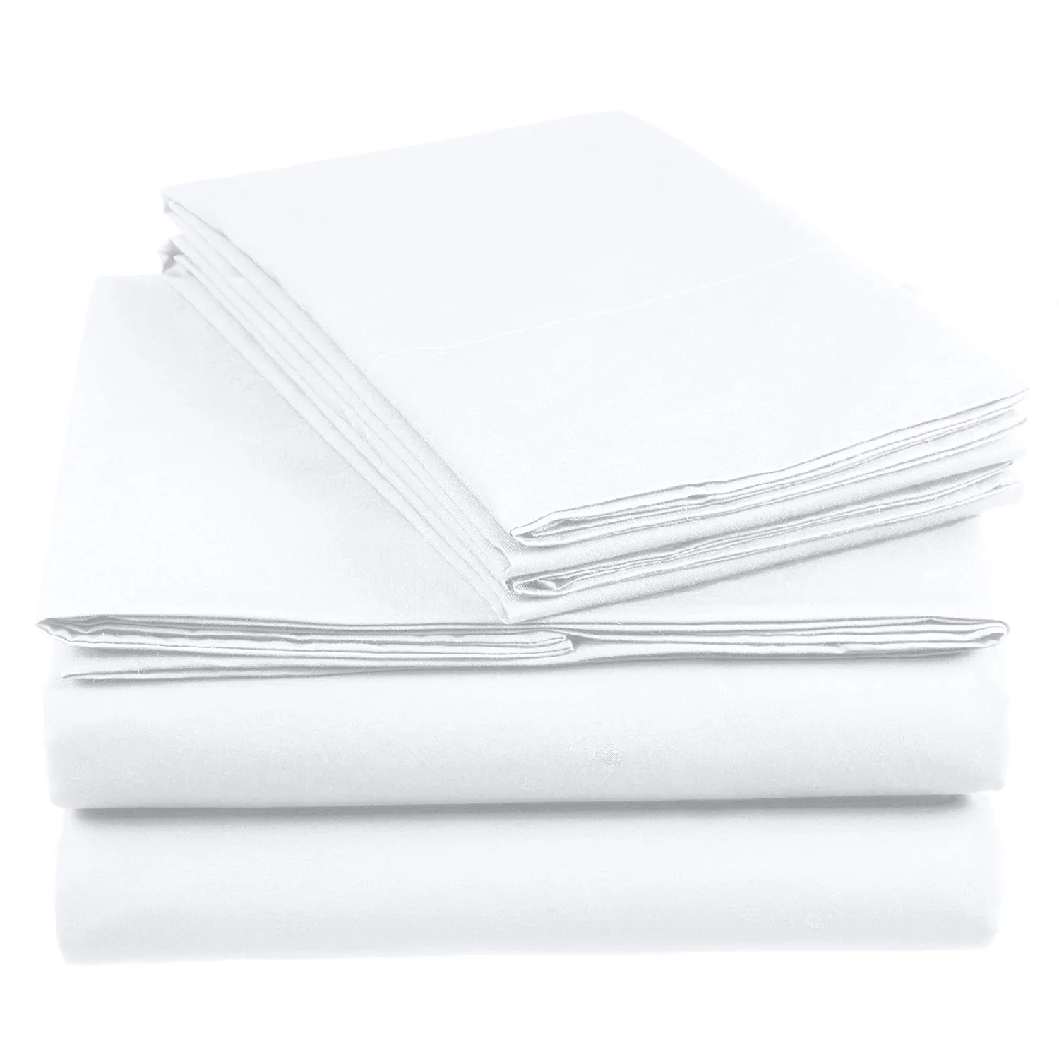 Постельное белье Sateen White для отеля Королевский размер постельное 180TC дизайн белые простыни 100% Египетский хлопок простыня однотонная