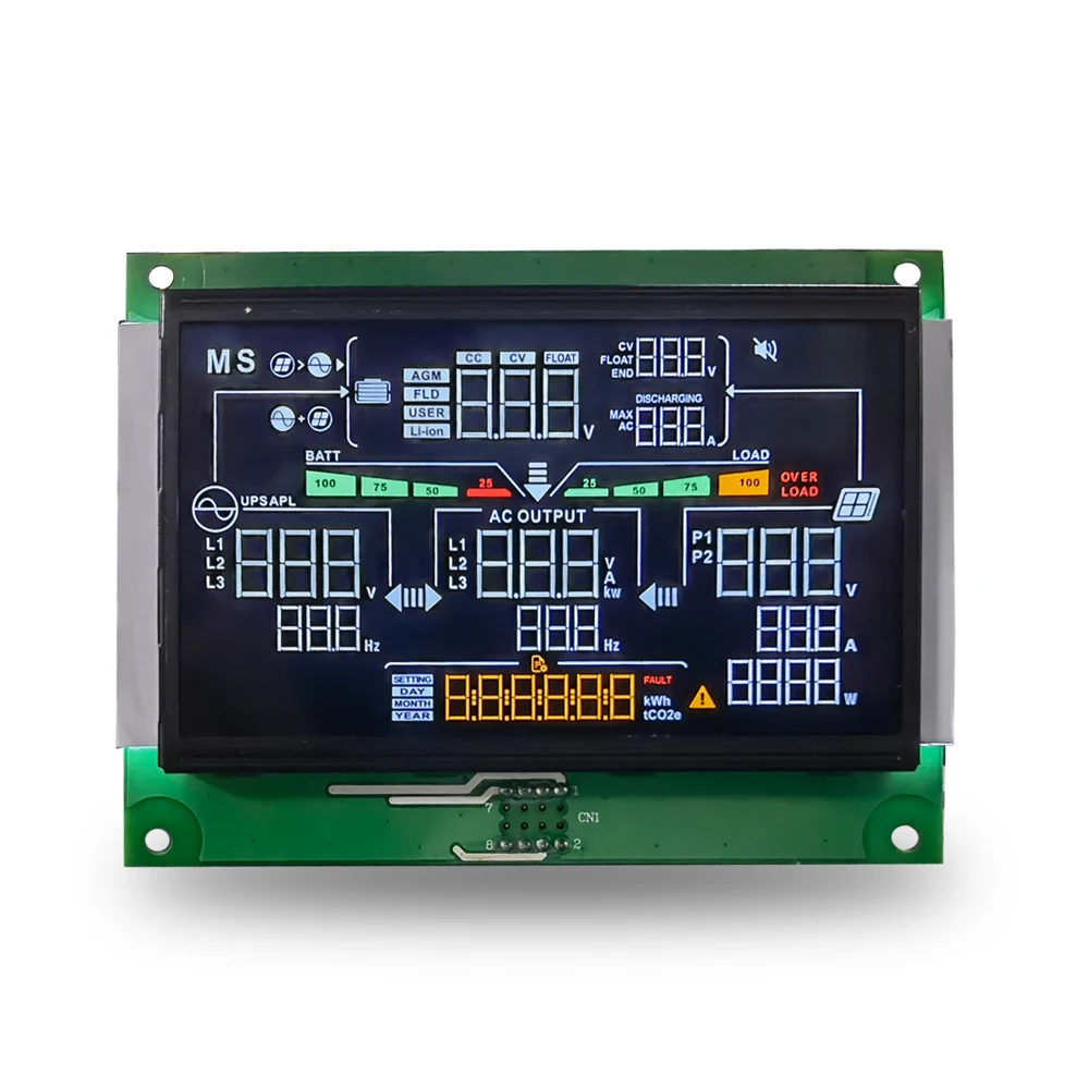 7 Segmental Digital Solar Inverter Lcd Display Screen Black Va Custom Segment Lcd Display Inverter Lcd Module