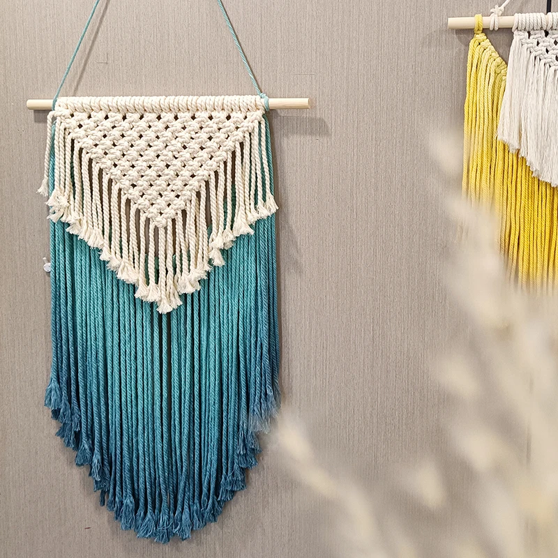 Cotton Home Decoration Items Woven Wall Hanging Art Modern Wool Yarn Decoration