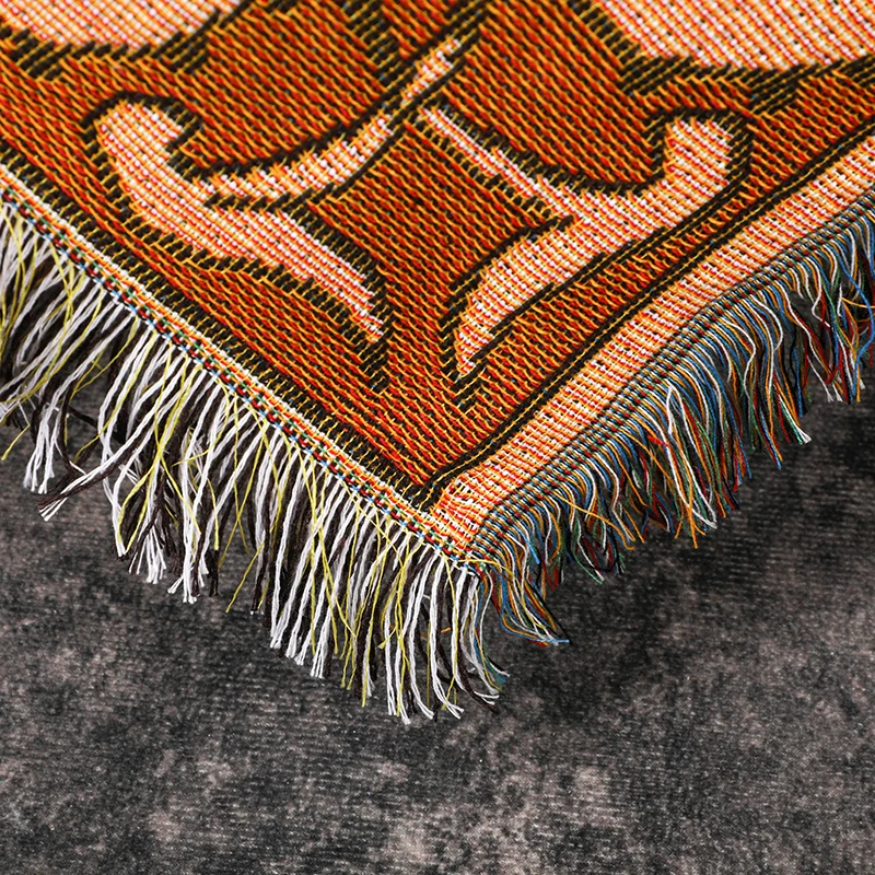 100% Cotton Custom Tapestry Woven Blanket Bohemian Picnic Rugs Throw  Rugs