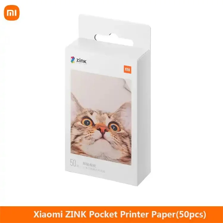 Xiaomi Mijia цинкованные Карманный принтер бумага самоклеящаяся фотопринтом листы 3 дюймовый