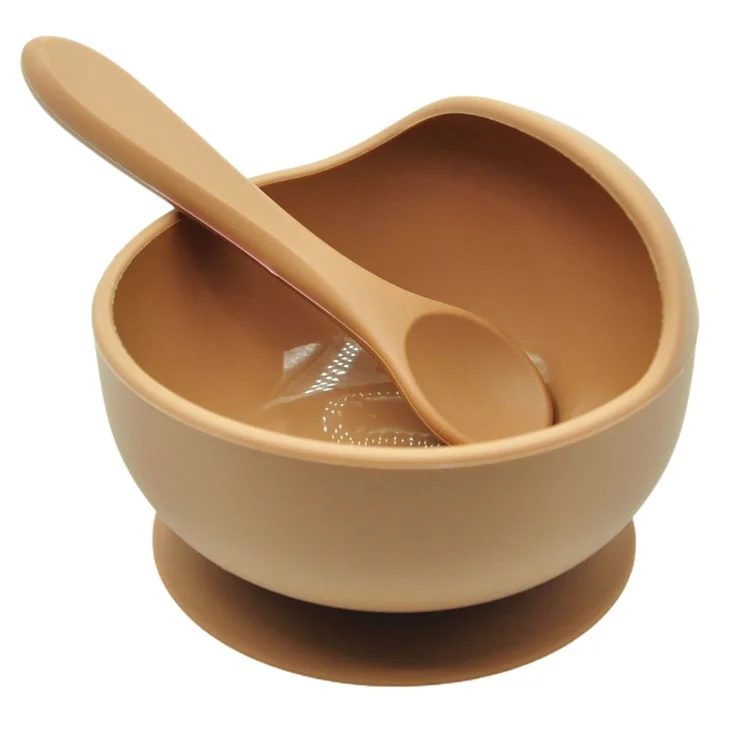 100% Food Grade Silicone Baby Kid Children Feeding Bowl Suction Mixing Bowl