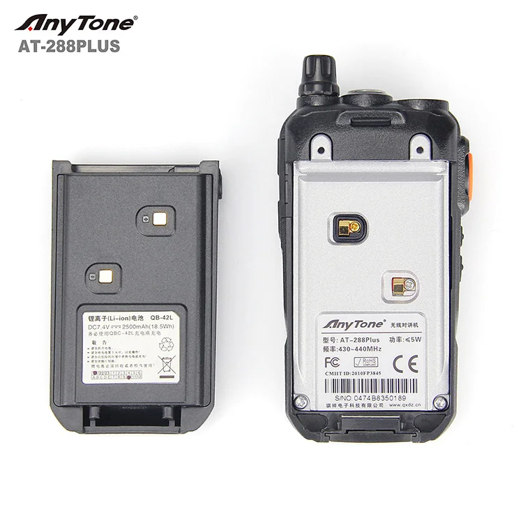 Рация дальнего действия Anytone AT-288 Plus УВЧ 400-520 МГц 2 канала 7 Вт/2 Вт/0 5 Вт