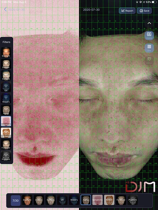 DJM Portable Facial Skin Analyzer Machine Moreme Smart Skin Scan For Face