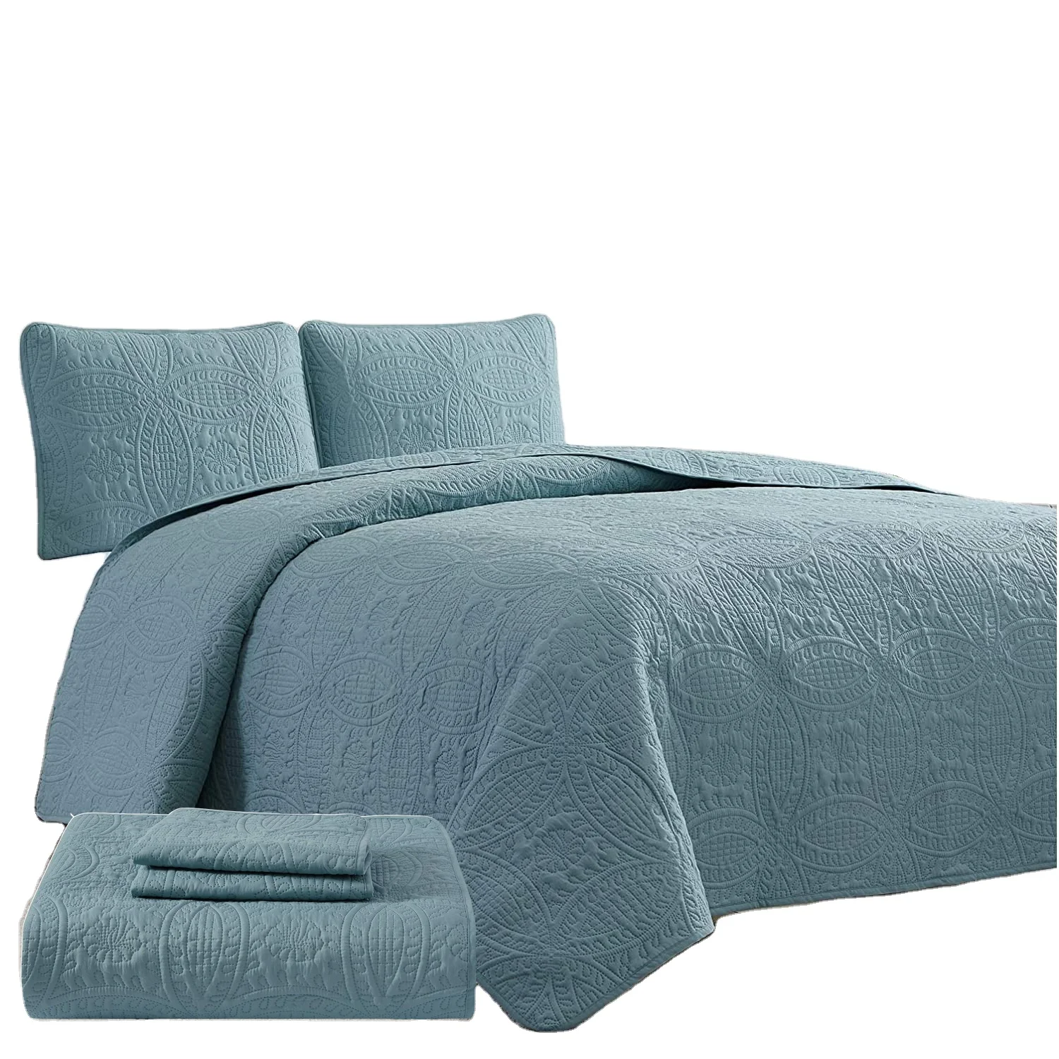 Большой заказ хлопковое летнее ультразвуковое одеяло размера «King-Size» из 3 предметов с наволочками легкое покрывало/бухта