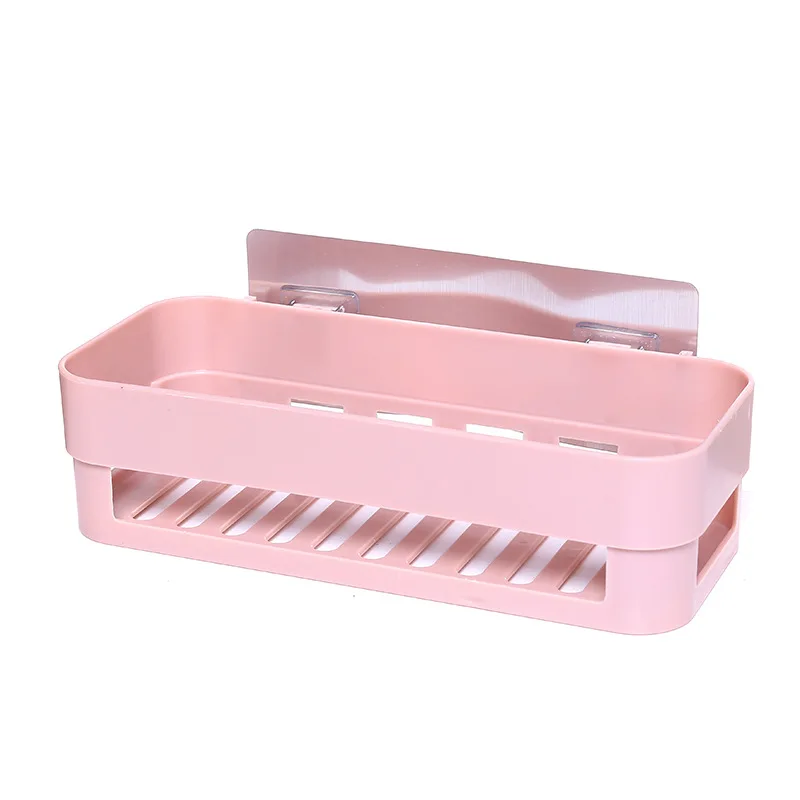 Factory direct sale free punch bathroom rack bathroom kitchen dormitory plastic wall hanging rack wholesale