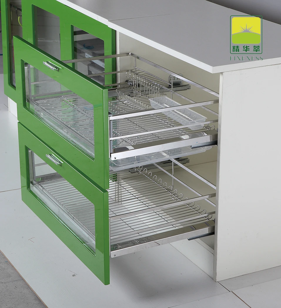 High quality Stainless steel kitchen basket pull out basket