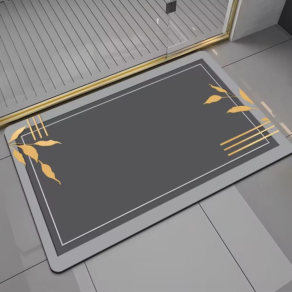 Modern Minimalist Style Diatom Mud Custom Floor Mat Non-Slip Absorbent for Home Bathroom Living Room Bedroom Hotels Entrances