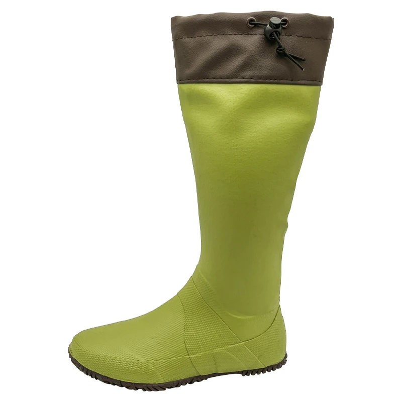 Waterproof Soft Folded Natural Rubber Rain Boots for women
