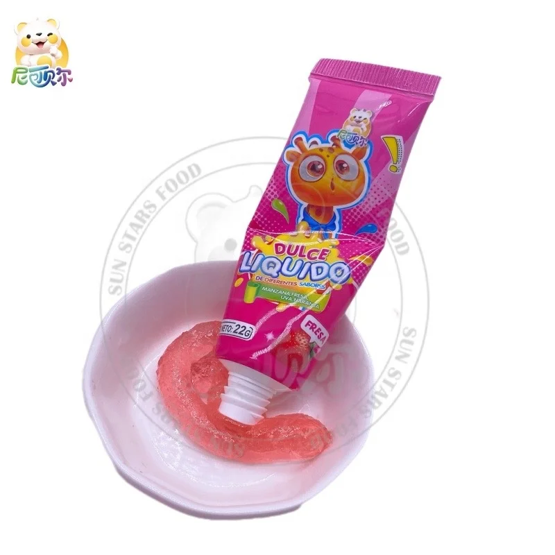 Liquid Bubble Gum Wholesale Fruity Flavor Tube Toothpaste Chewing Gum For Kids