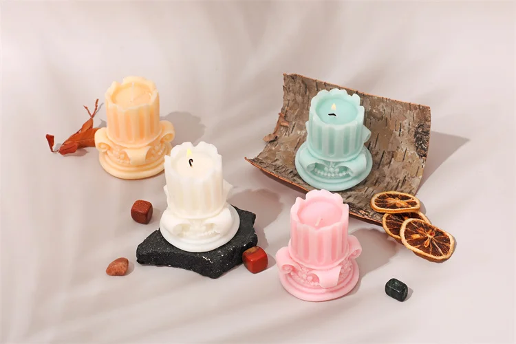 Wholesale Customized Personalized Candle Sets Gifts Luxury Novelty Roman Column Scented Candle For Home Deco