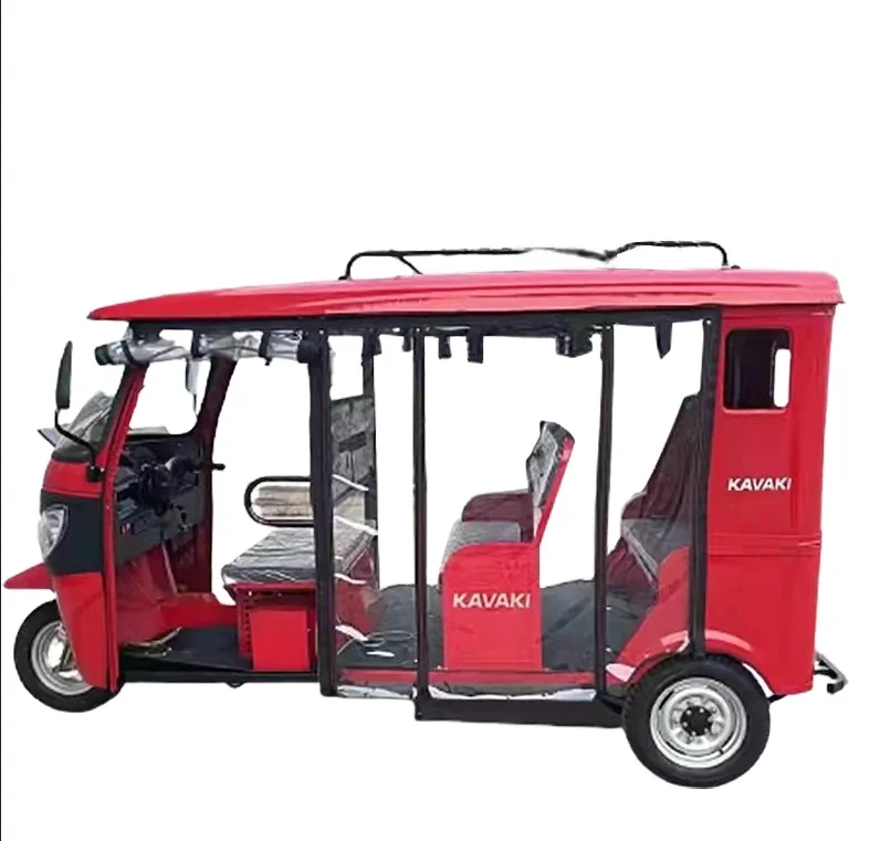 6 Passenger Auto Rickshaw Taxi 200cc Gasoline Bajaj Motor Tricycles