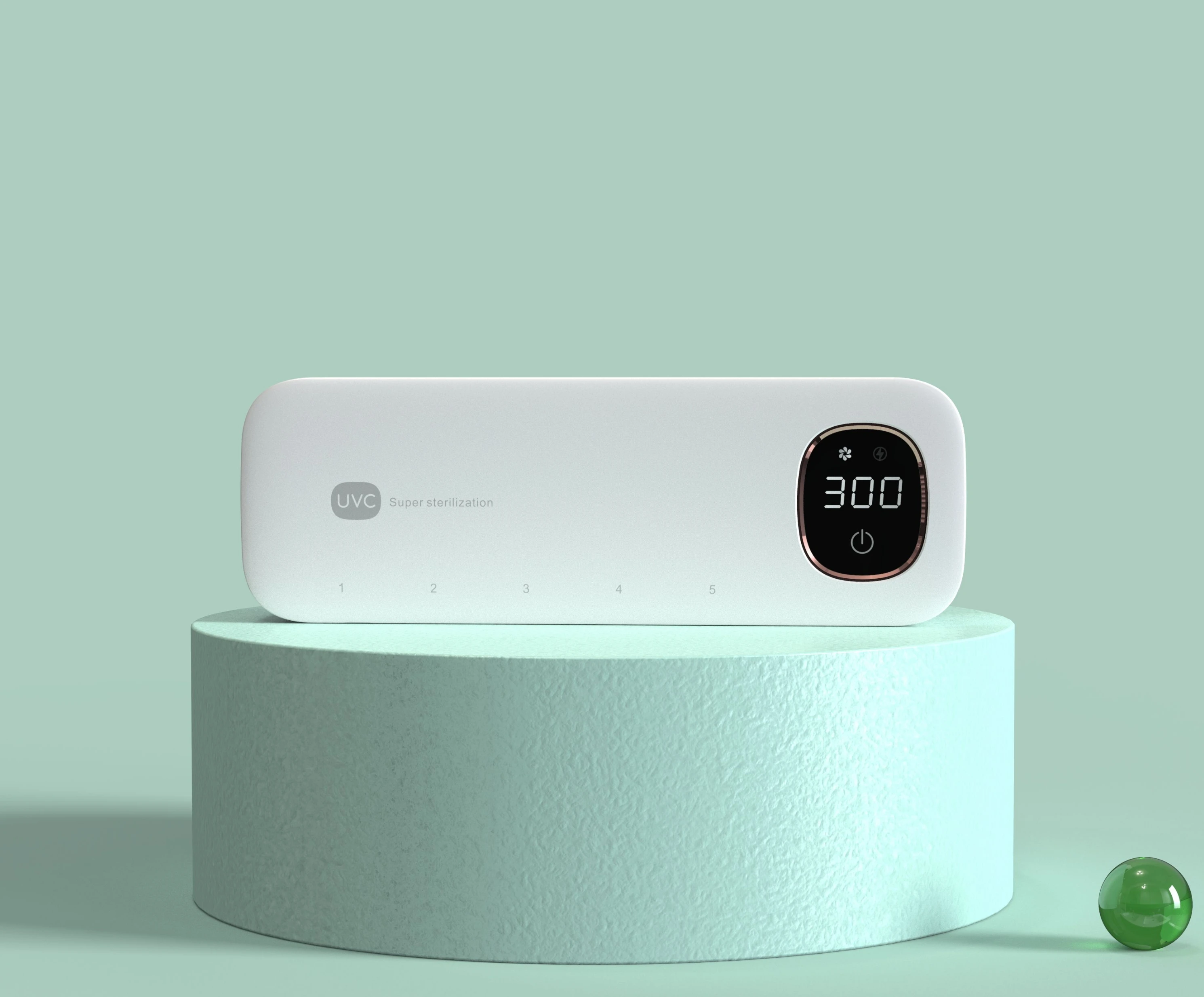 2023 new design uvc toothbrush sanitizer with 5pc uvc led sterilizer light and night light rader sensing for toothbrush