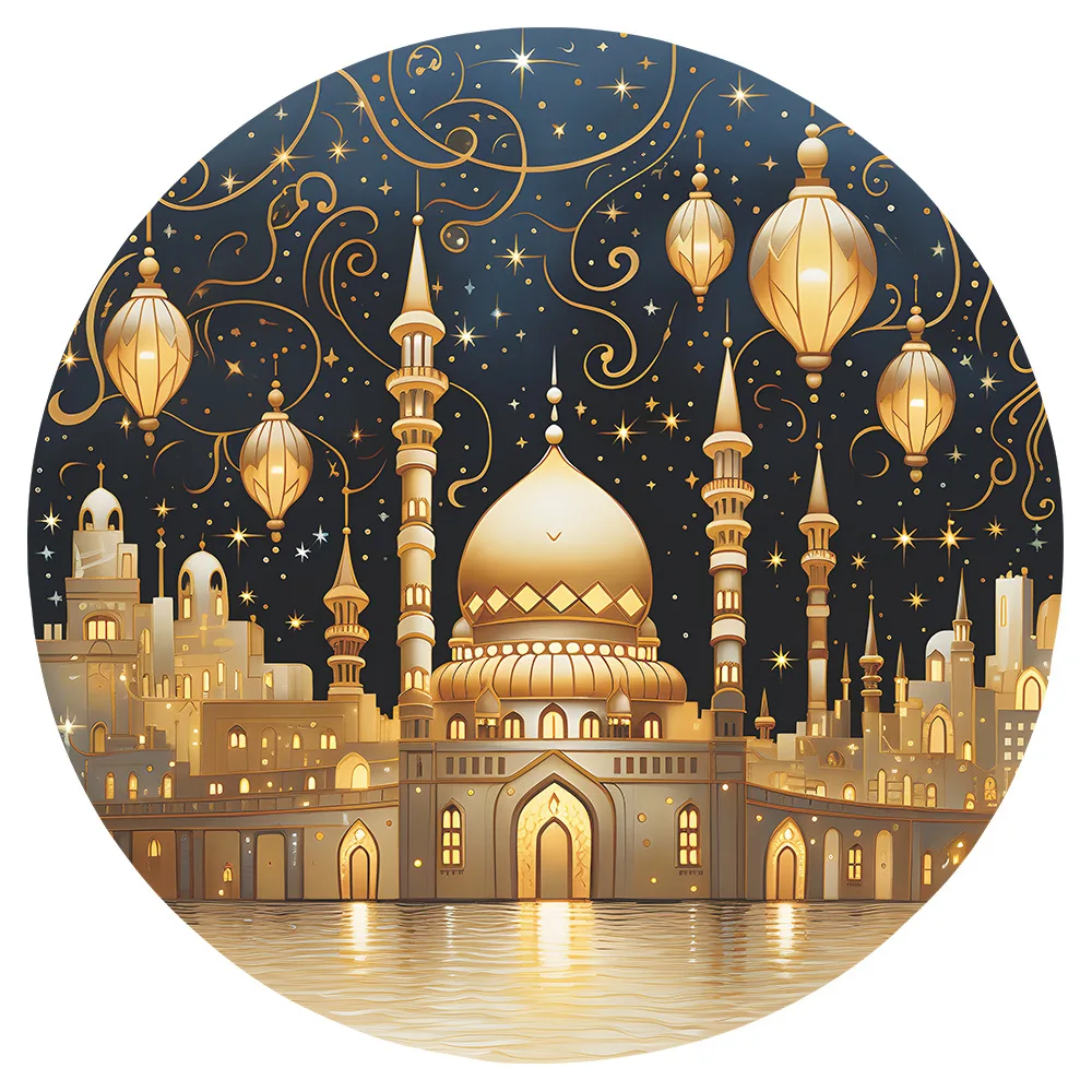 Wholesale Custom PVC Removable Self Adhesive Dream Castle Islamic Eid Mubarak Muslim Ramadan Home Wall Decor Stickers