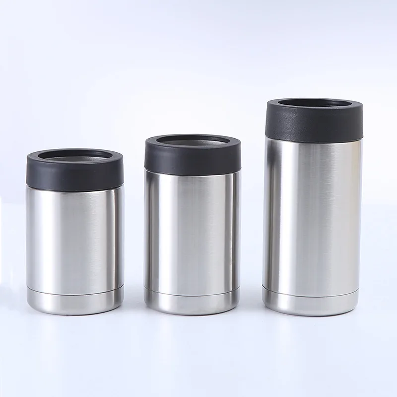 14oz stainless steel insulator beer can holder double wall vacuum insulated keep cold 12oz/14oz/16oz Can cooler tumbler with lid