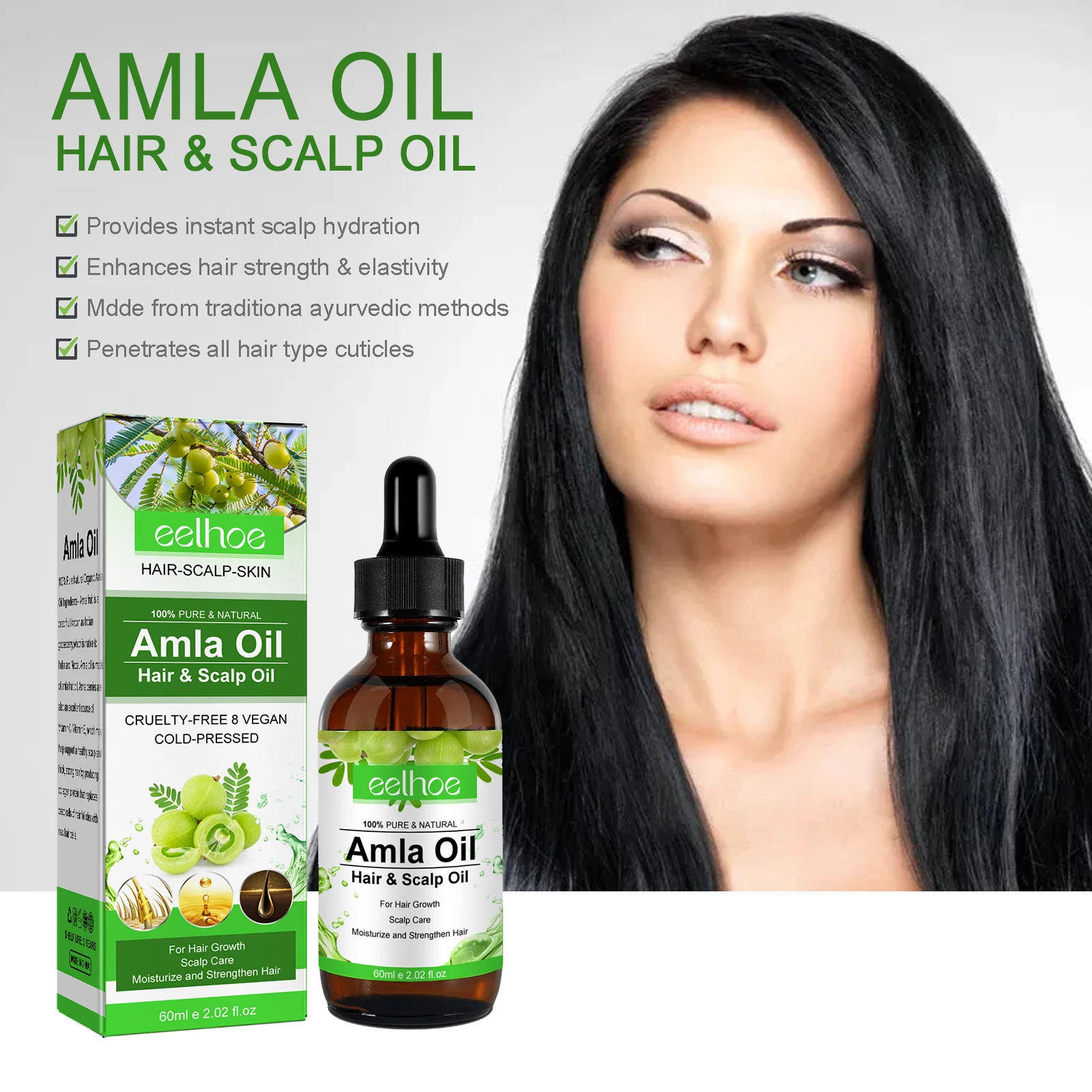 Hot sales  100% Natural organic Indian gooseberry hair oil