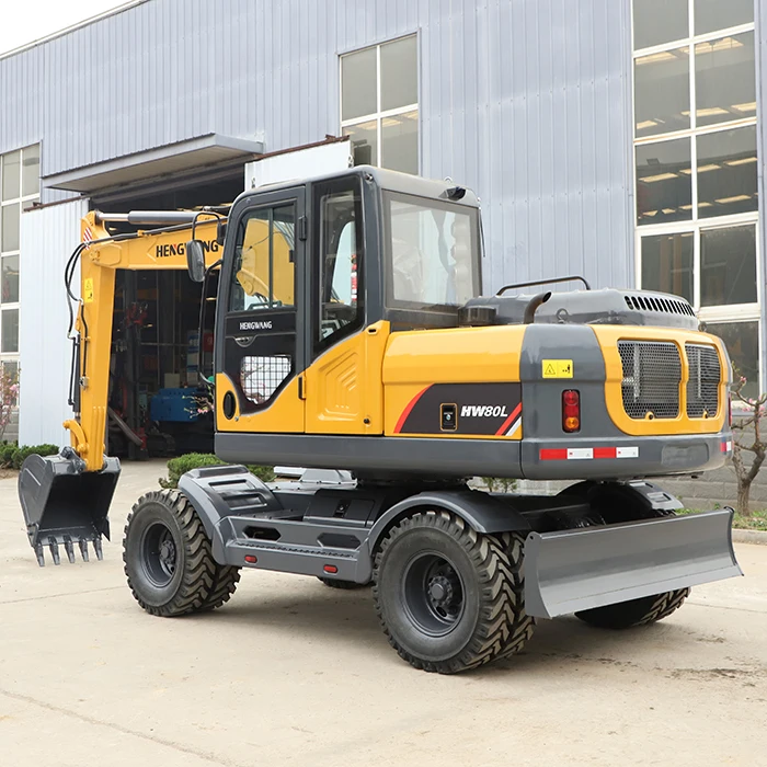 6 ton  7ton 10ton 8ton mini  excavator on wheels with high quality wheel type excavator with bucket excav for sale