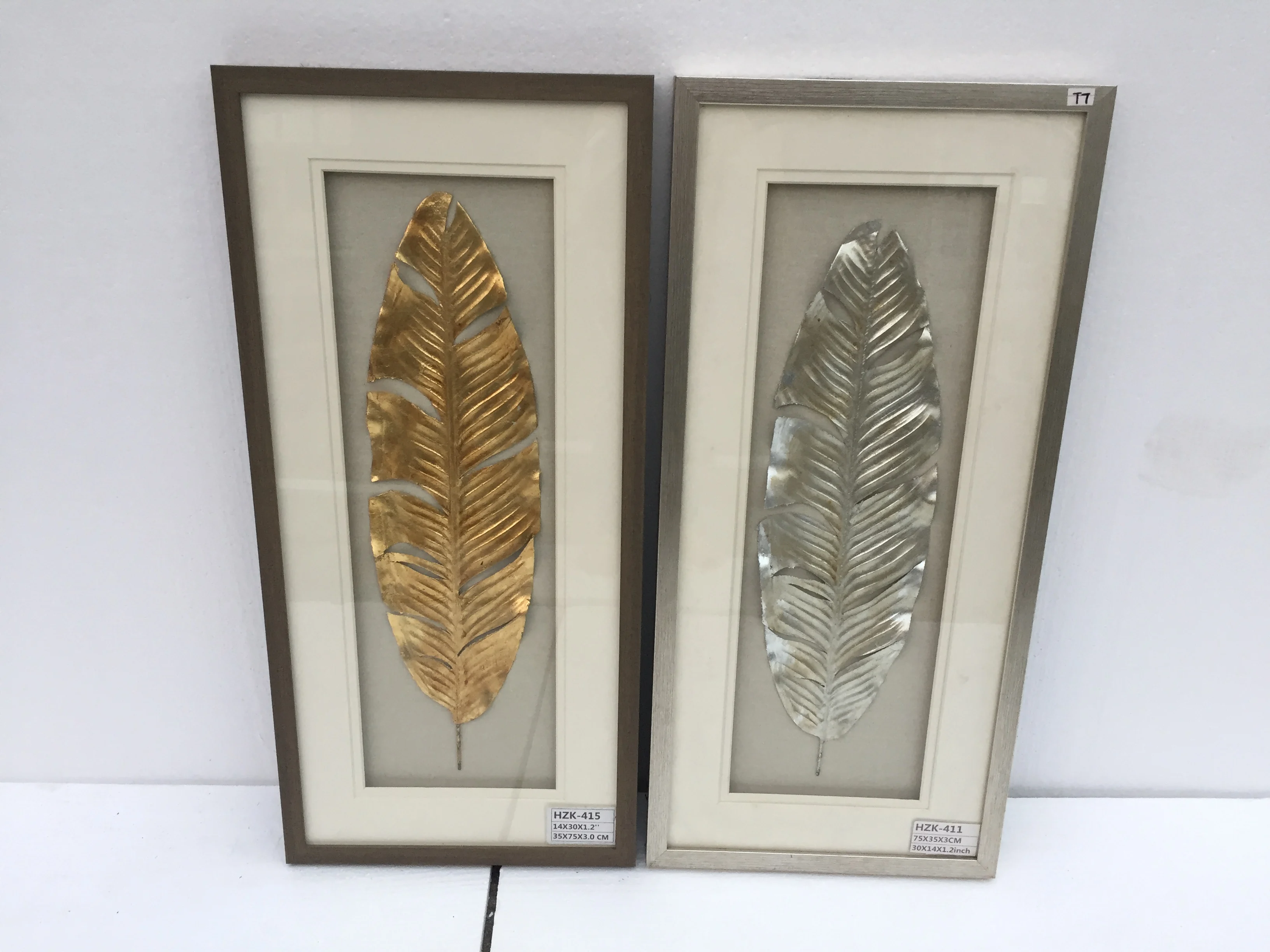  Современный декор прямоугольная коробка с рисунком пальмы банана Листьев теней настенное искусство рамкой PS для стен домашние