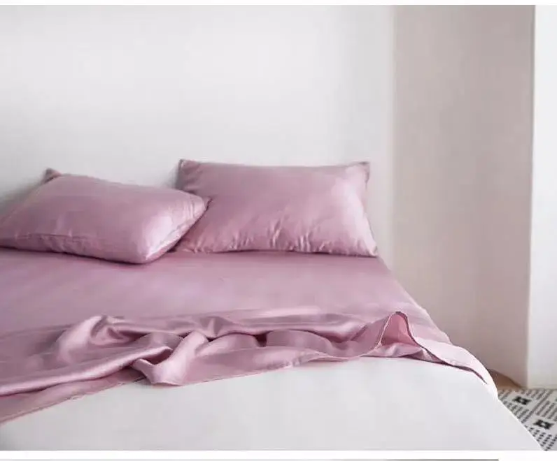Customized By Customer Pattern Luxury Silk Satin Bedding 100% Pure Silk Bed Sheets OEKO-TEX Qualified