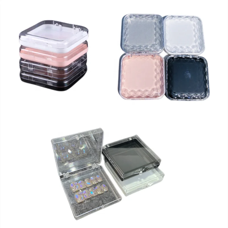 Оптовая продажа коробка для хранения ногтей прозрачная акриловая упаковочная