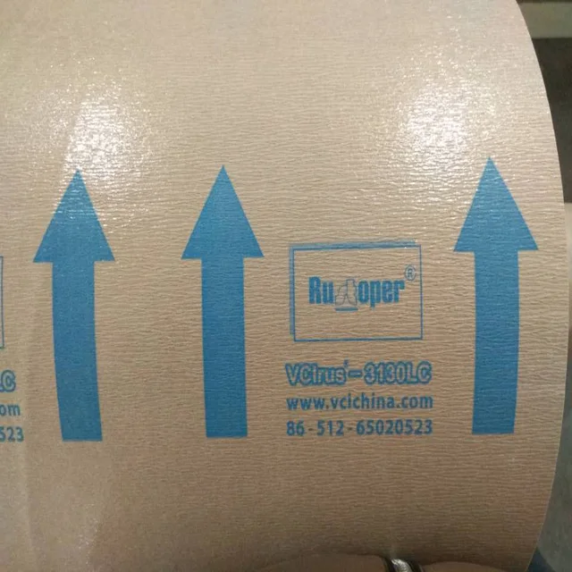 
VCI Crepe Paper Coated PE for metal prevent metal from corrosion and has good moisture-proof, oilproof and tensile properties 