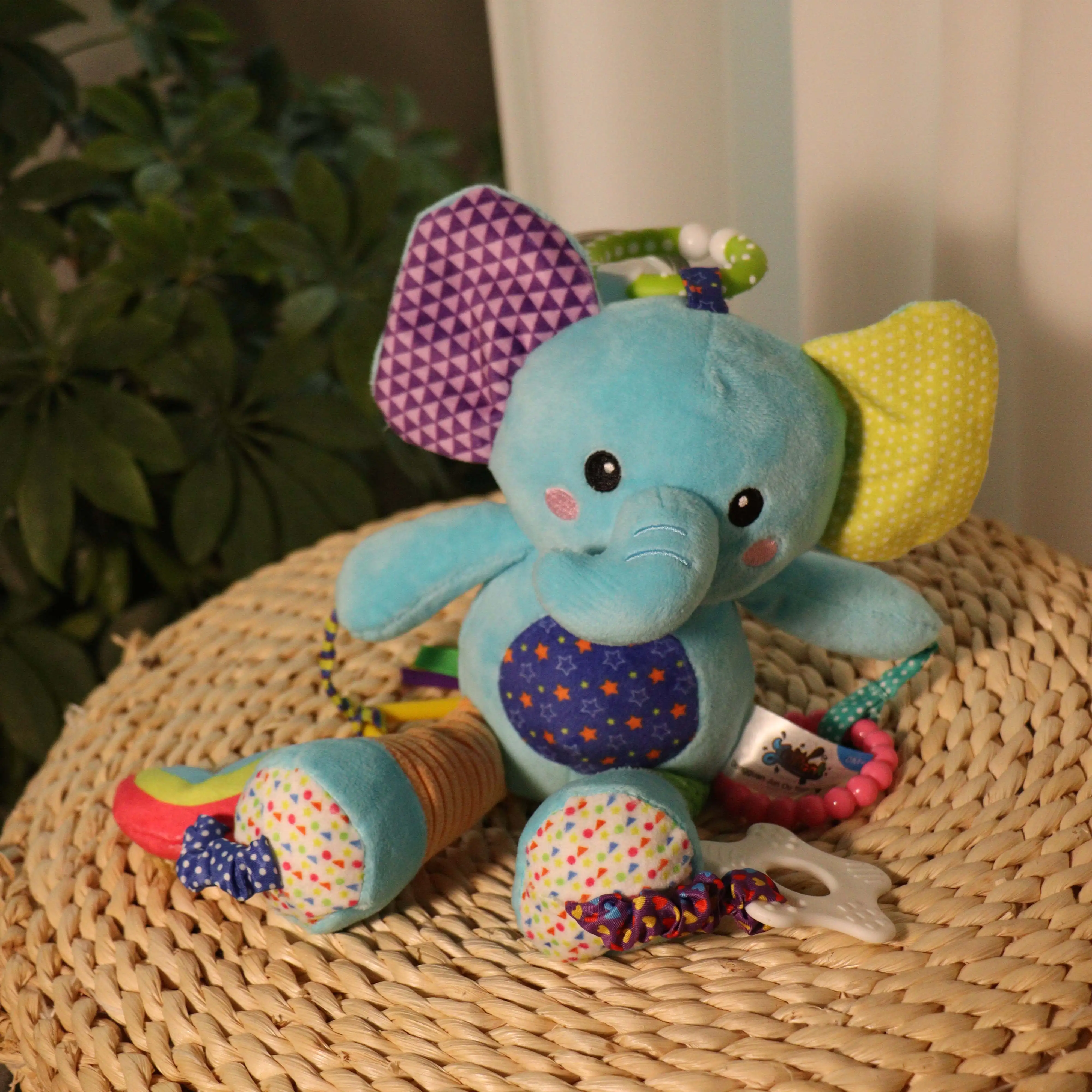 Hot Sale	adorkable plush toys stuffed animal animals for kids baby rattle Elephant stuff toys plush toy manufacturer