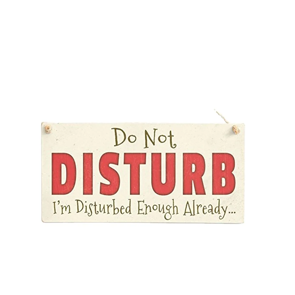 
Customize Do Not Distubr Or Welcome Wholesale Handmade Hanging Board Vintage Wooden Door Sign With Sayings 