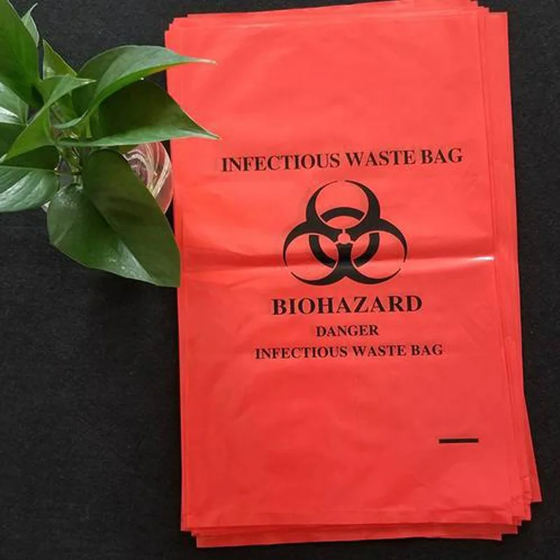 Disposable Plastic Biohazard Waste Bag HDPE/LDPE Hospital Garbage Bags