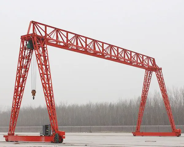 Steel Rail Mounted 30t Truss Type Single Girder Gantry Bridge Crane Electric Hoist for Container Handling