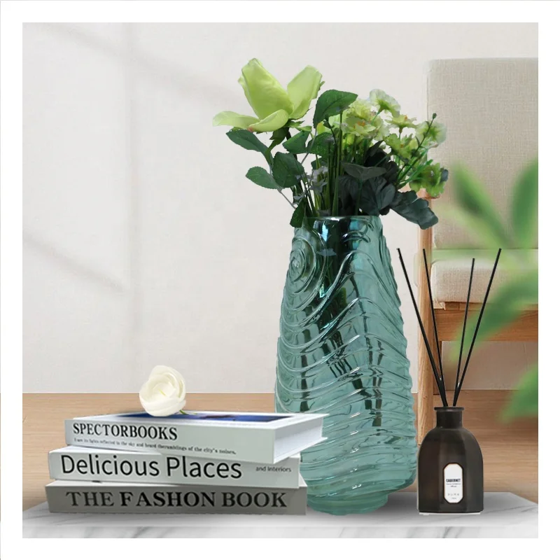 Wholesale Luxury Daum Crystal Callalily Flower Vase Glass  Home Decorative Wedding Table Centrepiece Clear Purple Europe