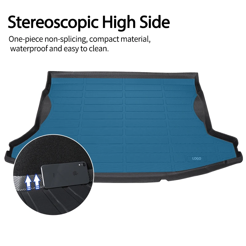 Customized OEM All Weather Car Floor Liners 3D TPE Car Floor Mats Carpets for VW Atlas Tiguan Taos Cargo Liners Trunk Mats