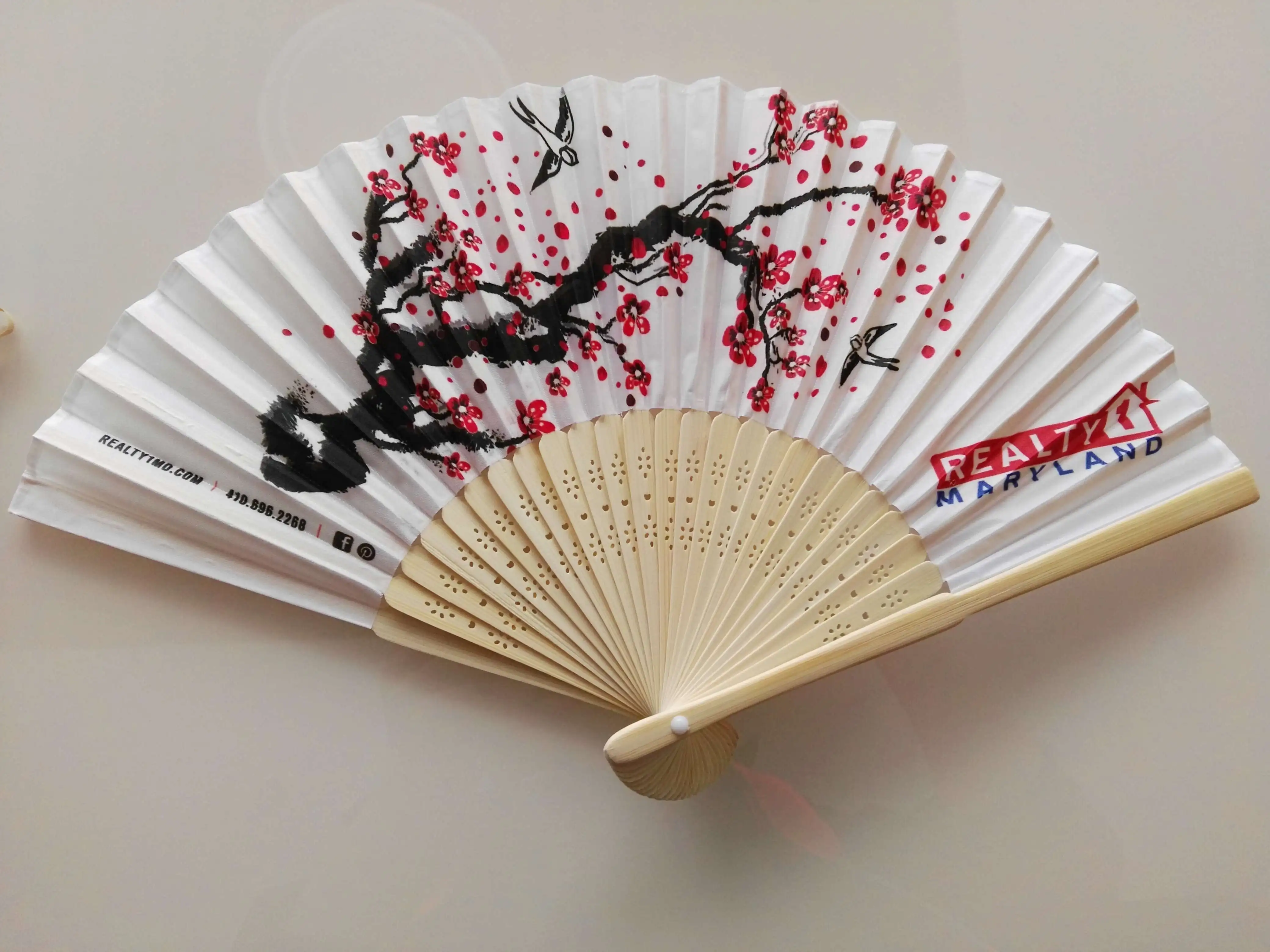 Chinese classical dance fan Folding diy painting fan Bamboo kung fu fan