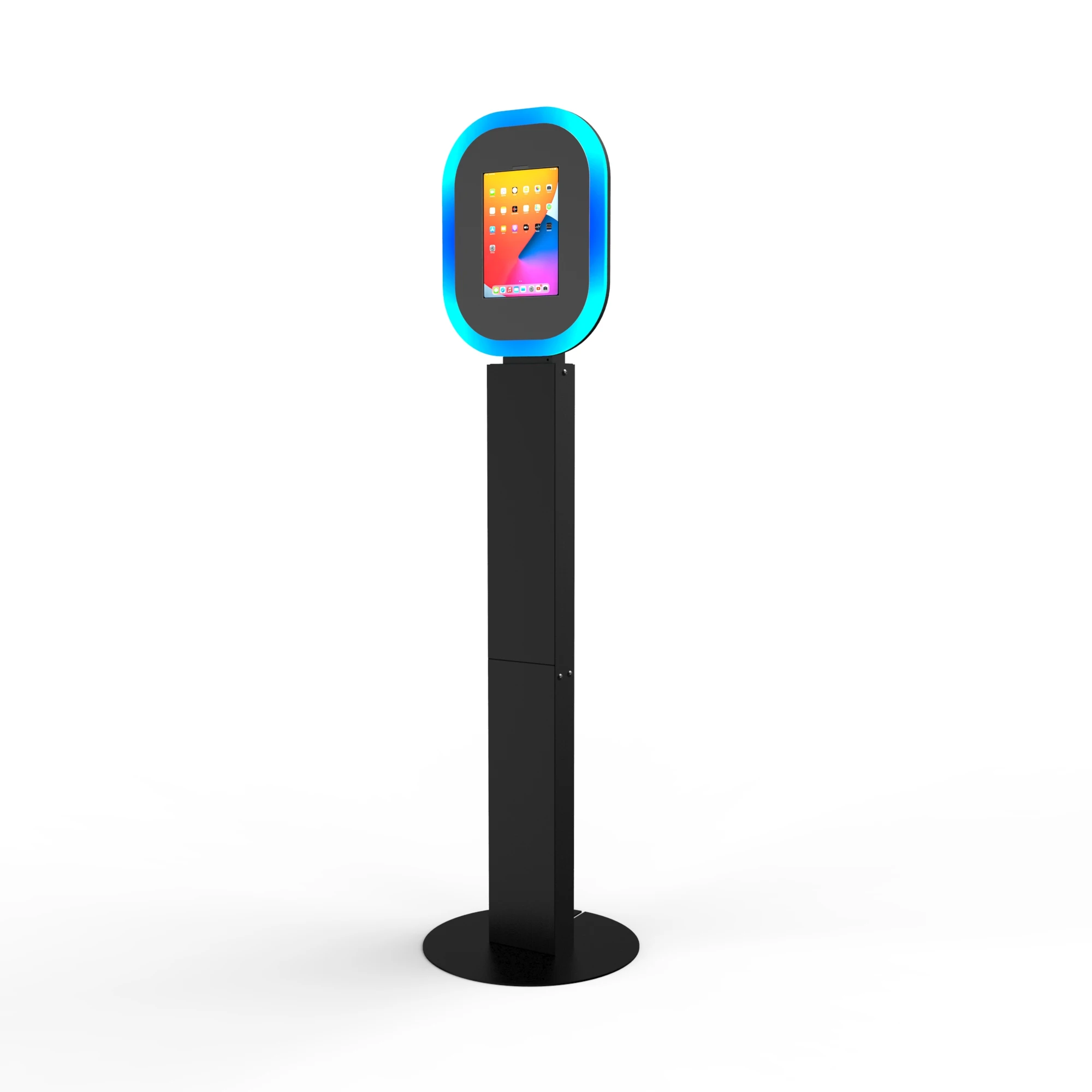 Oval Ipad Photo Booth Kiosk Machine Selfie Photobooth Lightweight Easy Setup Ipad Oval Dslr Photo Booth With Flight Case