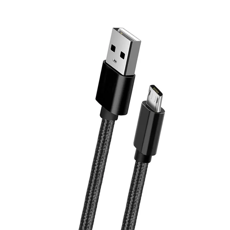 For Android Universal 2.1A To 2.4A Multi Color Fish Net Braided USB Fast Charging Cable