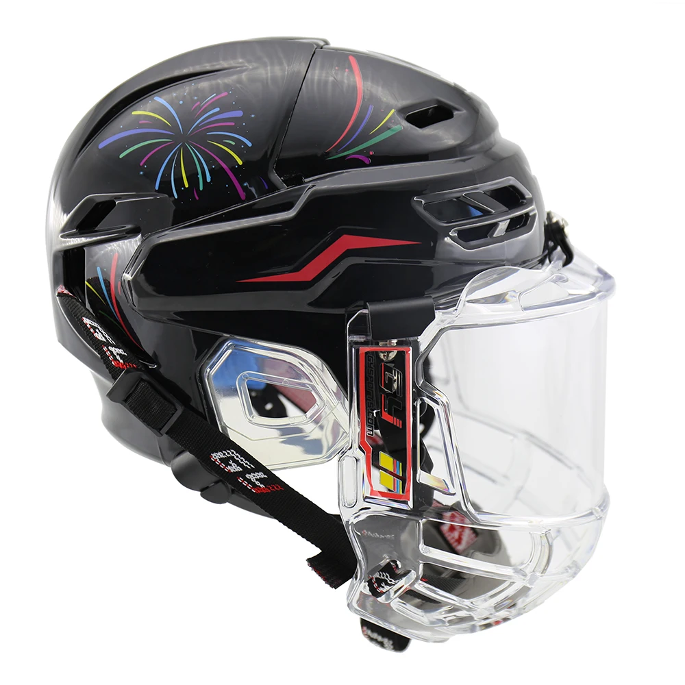 Factory Wholesale High Quality Custom anti fog anti scratch Ice Hockey Helmet With Visor for Skiing