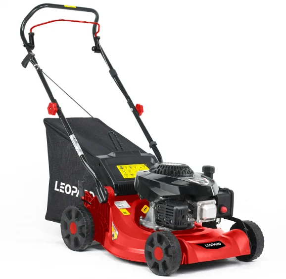 LEOPARD 79.8cc petrol handpush lawn mower 410mm cutting width LP161702 OEM ODM Gasoline Lawn Mower For Grass Cutting