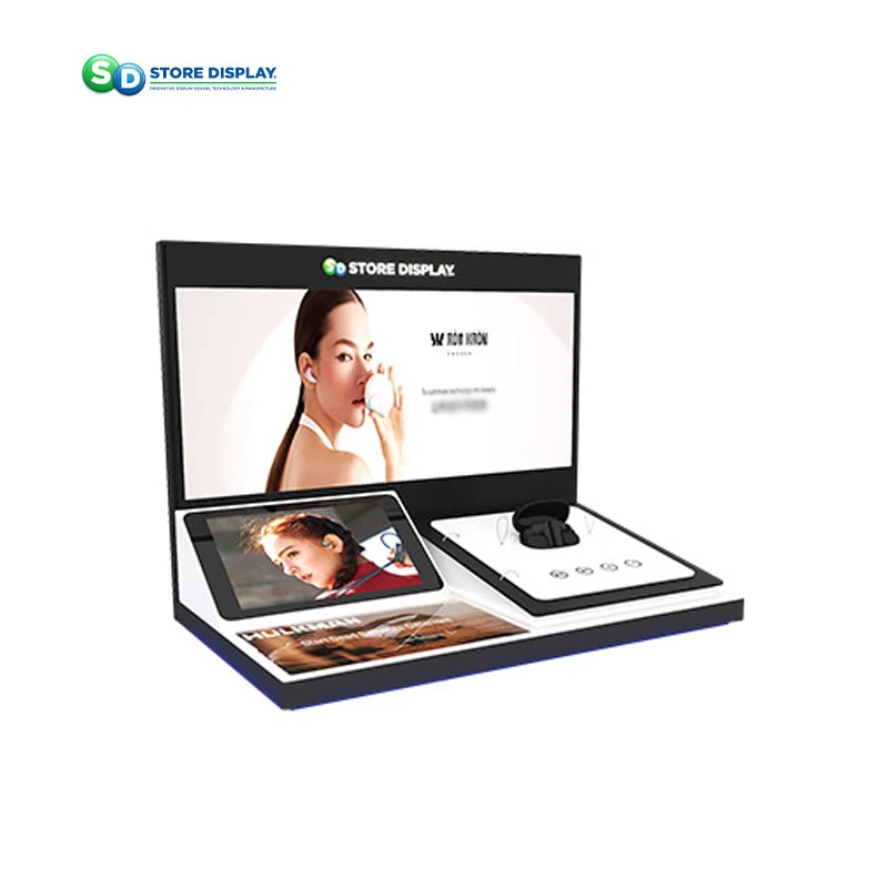 Acrylic Shell Lcd Smart Promoting Display Stand Table Top showcase New Technology Precision Marketing Promotion Racks