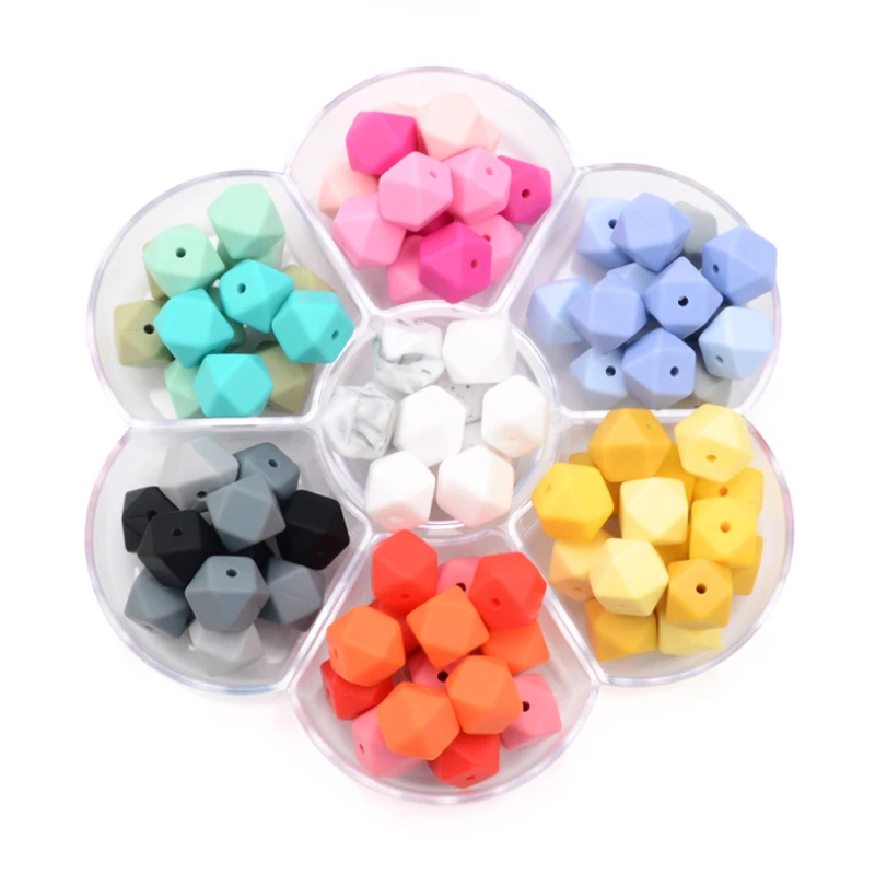 Legenday Custom Wholesale Geometry Shape Soft Chew Teether Beads Food Grade Silicone