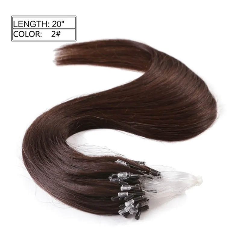 Hot Sale Micro Nano Tip Link Human Hair Double Drawn 100% Virgin Cuticle Aligned Micro Loop Ring Hair Extensions