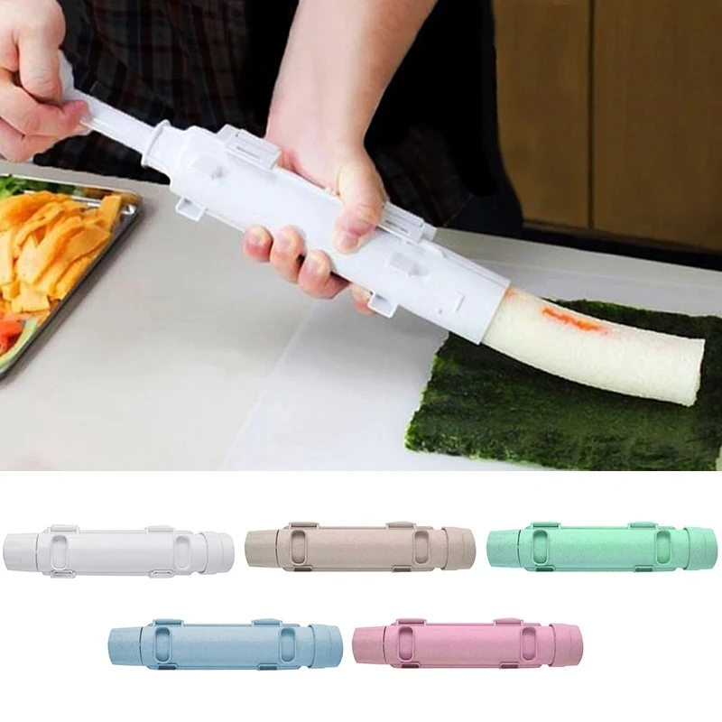 Free Shipping Kitchen Gadgets Quick Sushi Maker Roller Rice Mold Bazooka Vegetable Meat Rolling Tool DIY Sushi Making Machine