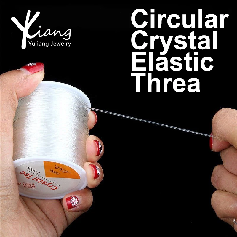 Wholesale 0.5mm/0.6mm/0.7mm/0.8mm/1.0mm crystal elastic thread for making jewelry, necklaces, bracelets, and friendship chains