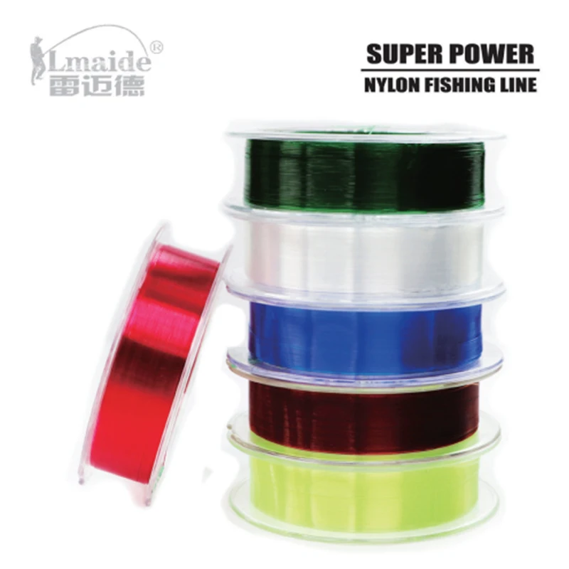 Lmaide New Design 100m Sea Fishing Line Mono Custom Fishing Line Nylon Fishing Line For Sale (no Packaging)