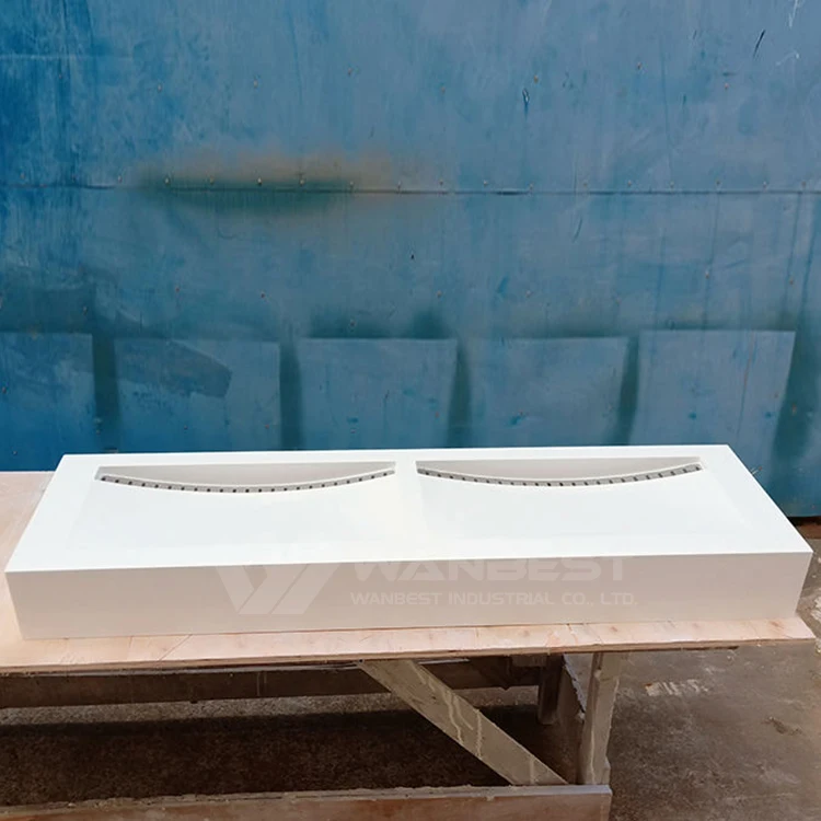 Artificial Stone Marble Bathroom Sink Standing Luxury Washing Basin Commercial Furniture Hotel Home Bathroom Vanity Sink